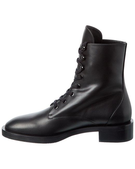 Stuart Weitzman Black Sondra Sleek Leather Bootie