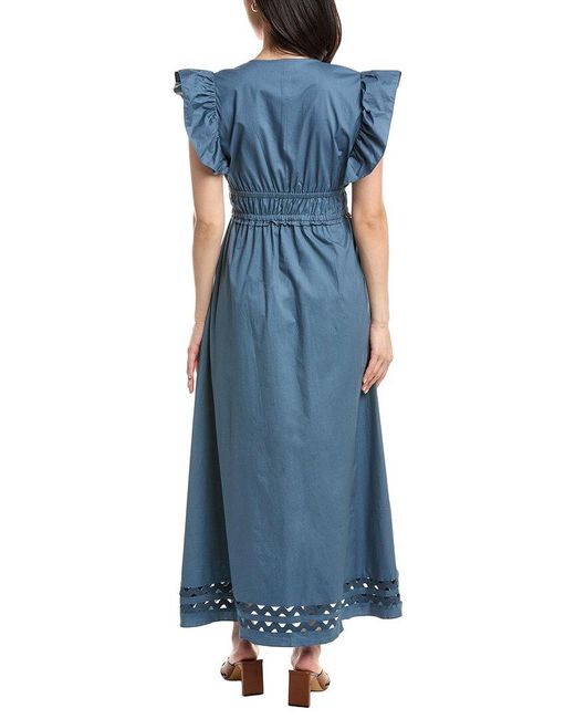 Sail To Sable Blue Solid Maxi Dress
