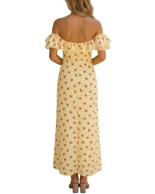 COLON DIANA Metallic Maxi Dress