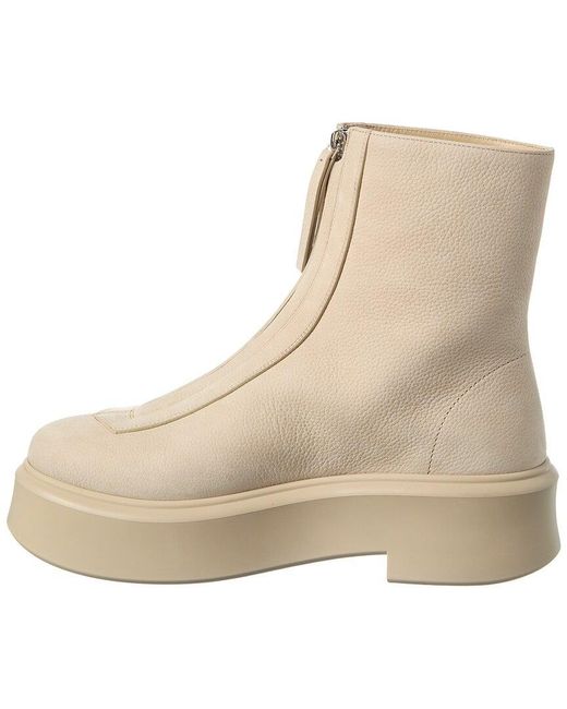 The Row Natural Zipped Leather Boot