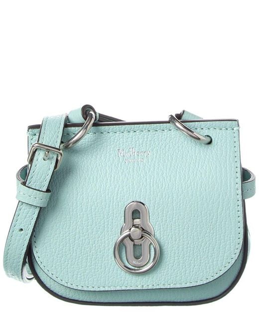 Mulberry Blue Amberley Micro Leather Shoulder Bag