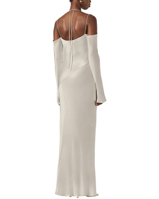 la lune off shoulder tie maxi dress Shona Joy La Lune Off Shoulder Tie Maxi Dress