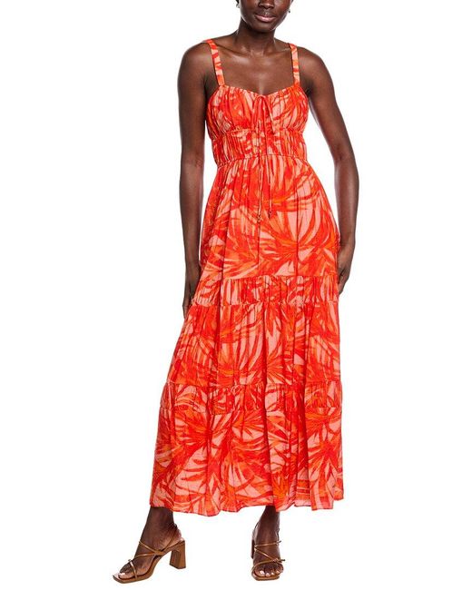 Taylor Red Printed Maxi Dress