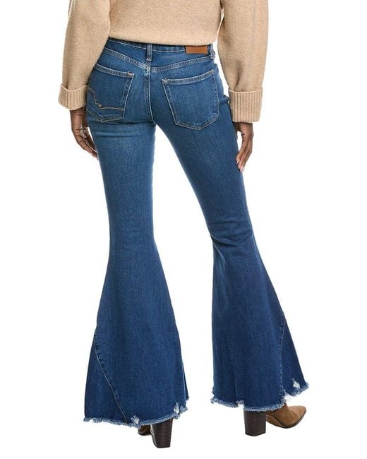 Free People Blue We The Free Emre Low-Rise Flare Jean