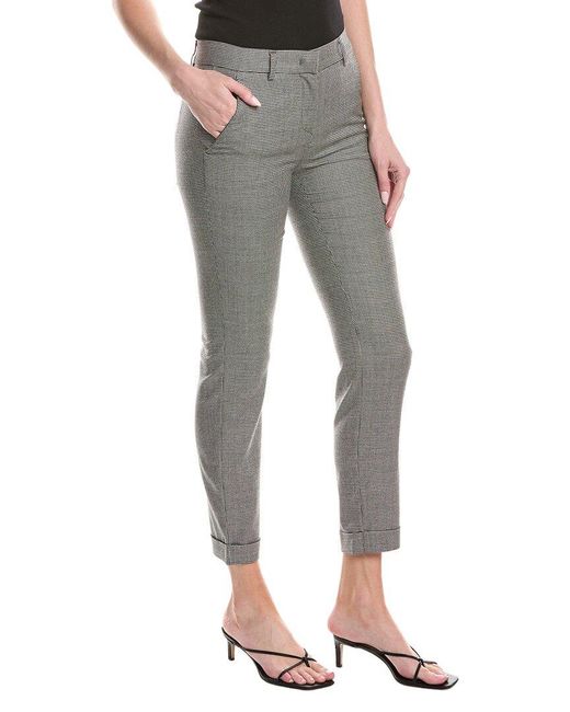 Fabiana Filippi Gray Straight Line Wool-Blend Pant