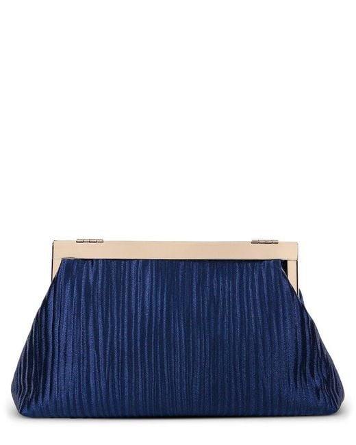 Badgley Mischka Blue Haven Satin Jacquard Clutch