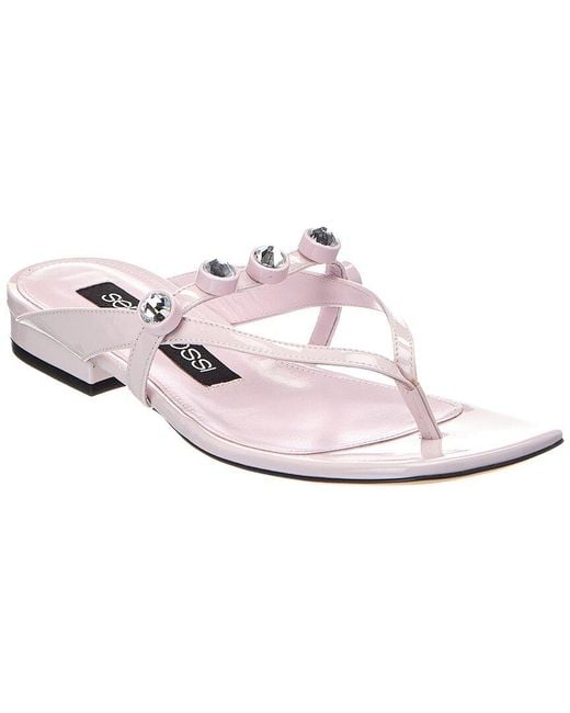 Sergio Rossi White Patent Sandal