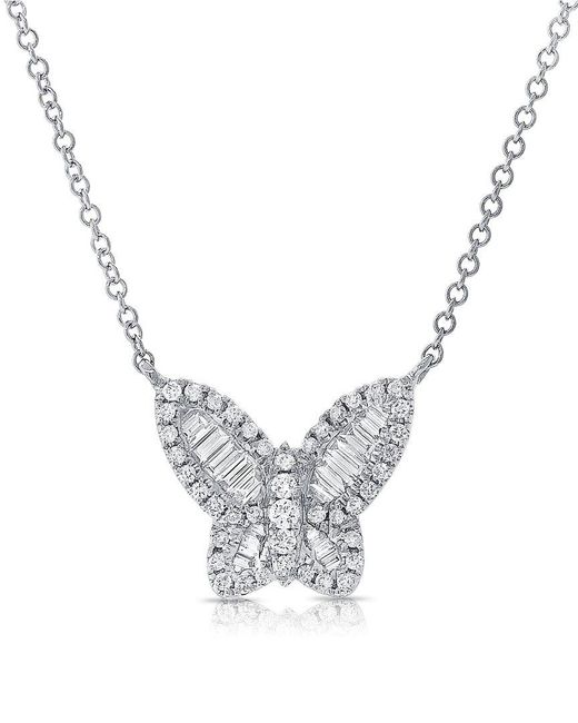 Sabrina Designs Metallic 14K 0.72 Ct. Tw. Diamond Butterfly Necklace