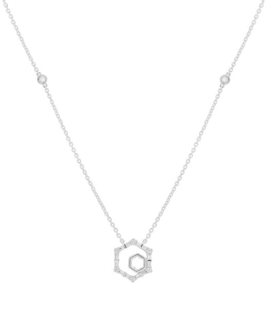 Diana M White 14K 0.22 Ct. Tw. Diamond Necklace