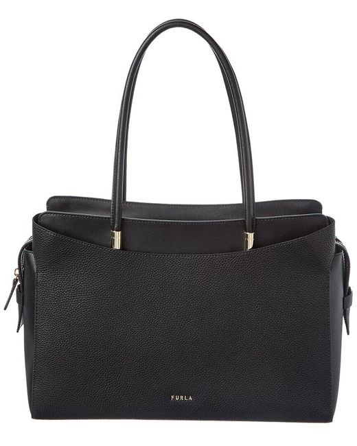 Furla Black Eris Leather Tote