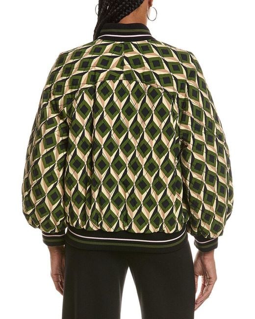 Diane von Furstenberg Green Salma Reversible Jacket