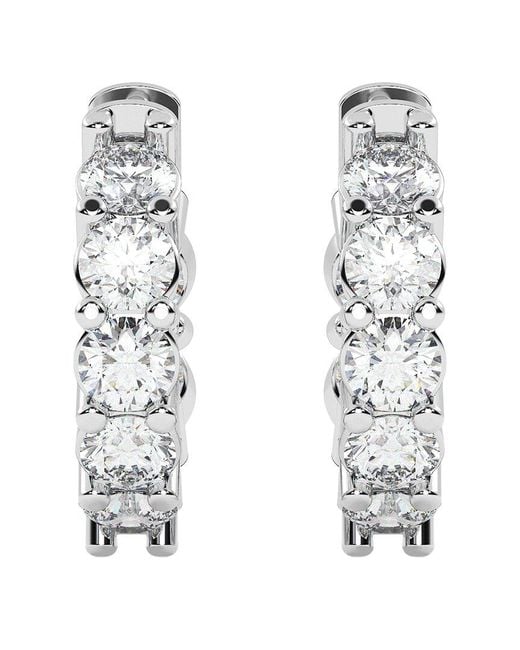 Diamond Select Cuts Metallic 14K 3.00 Ct. Tw. Diamond Earrings