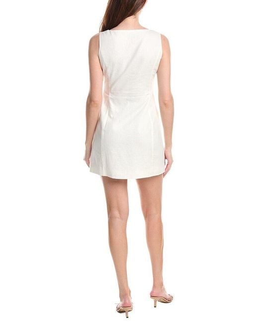 linen elada mini dress Altar'd State | Holland Linen Mini Dress | White | Material: 75% Rayon, 25% Linen, Lining: 100% Polyester