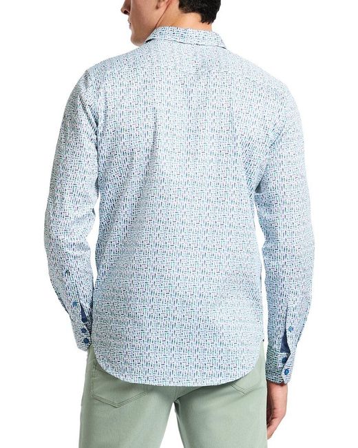 Robert Graham Blue Lenox Woven Shirt for men