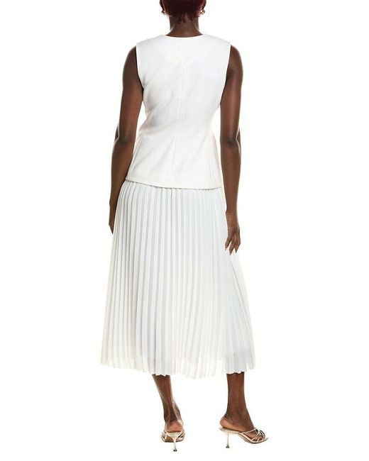 10 Crosby Derek Lam White Lauren Mixed Media Dress