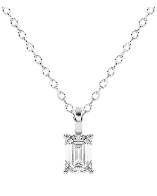 Lab Grown Diamonds Metallic 14K 0.25 Ct. Tw. Lab-Grown Diamond Necklace