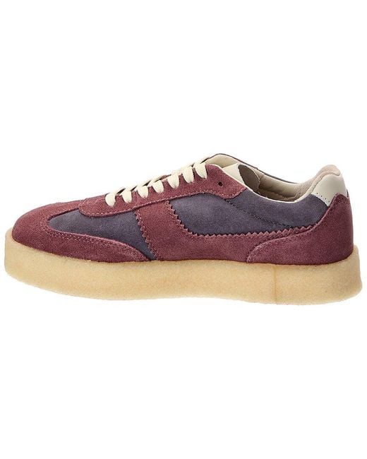 Clarks Purple Tor 80 Leather Sneaker