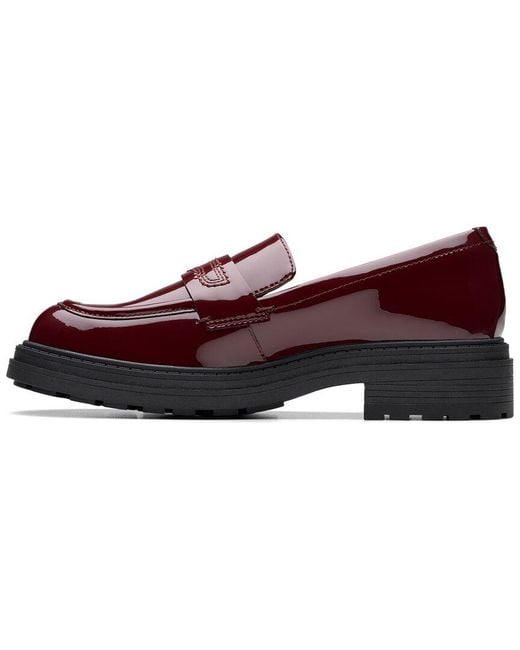 Clarks Red Orinoco3 Edge Patent Loafer