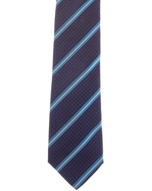 Etro Blue Stripe Silk Tie for men