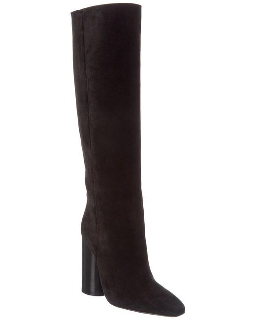 Ferragamo Black Pampero Suede Knee-High Boot