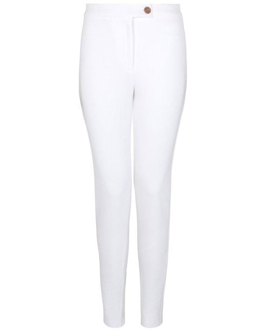 Ferragamo White Slim-Fit Trouser