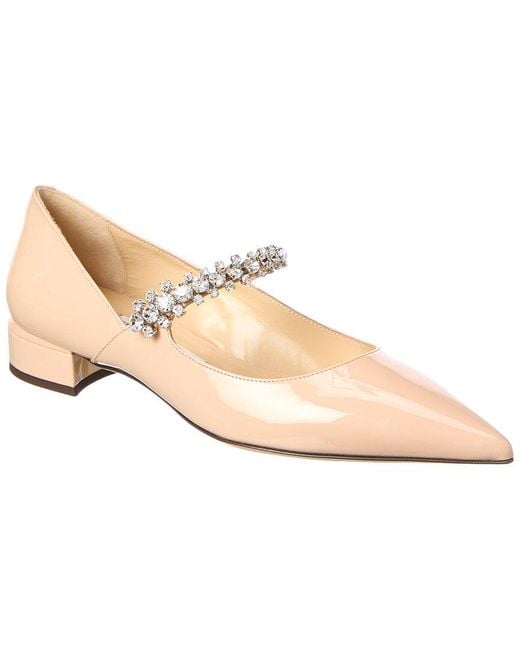 Jimmy Choo Natural Bing Pump Patent Ballet Flat