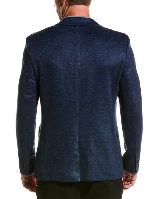 Ted Baker Blue Keanuj Jersey Slim Fit Linen-blend Blazer for men