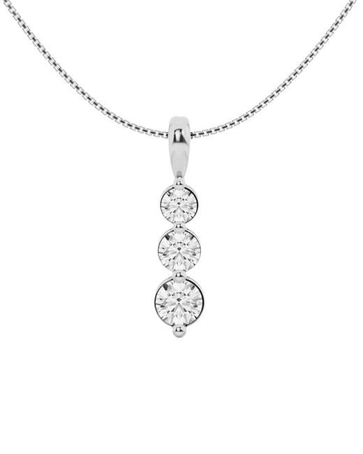 Lab Grown Diamonds White 14K 1.50 Ct. Tw. Lab-Grown Diamond Solitaire Pendant Necklace