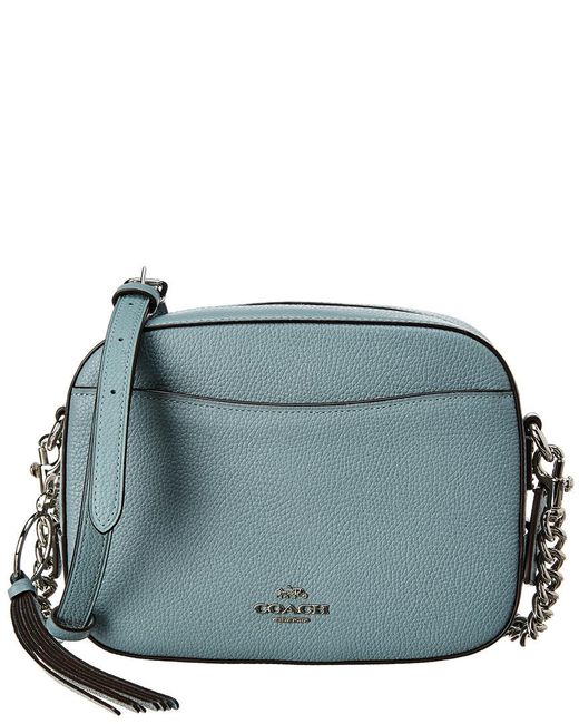 COACH Leather Camera Bag in Blue Lyst