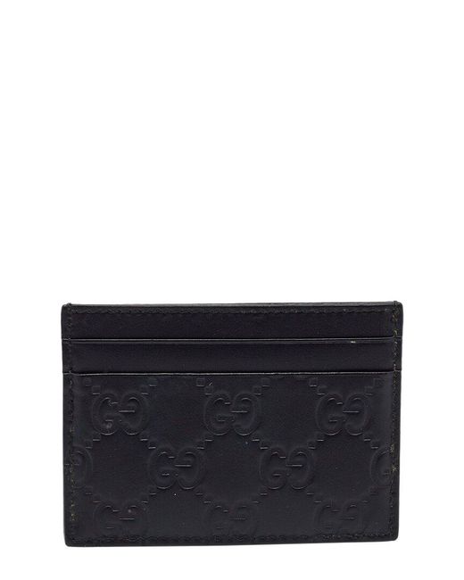 Gucci Black Leather Card Holder (Authentic Pre-Owned)