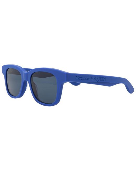 Alexander McQueen Blue Am0382s 145mm Sunglasses for men