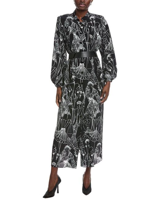 Akris Black Silk Midi Dress