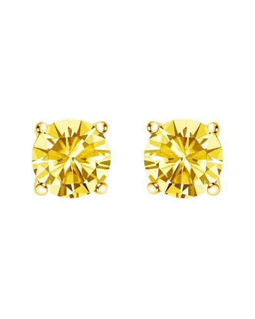 Haus of Brilliance Yellow 14K 2.00 Ct. Tw. Lab-Grown Diamond Stud Earrings