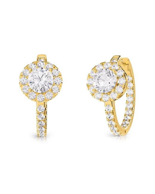 Lab Grown Diamonds Metallic 14K 2.81 Ct. Tw. Lab-Grown Diamond Hoop Earrings