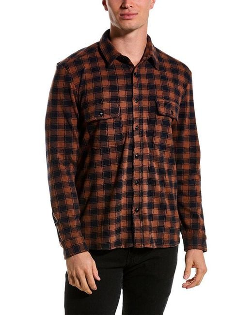 FOR THE REPUBLIC Brown Flannel Shirt for men