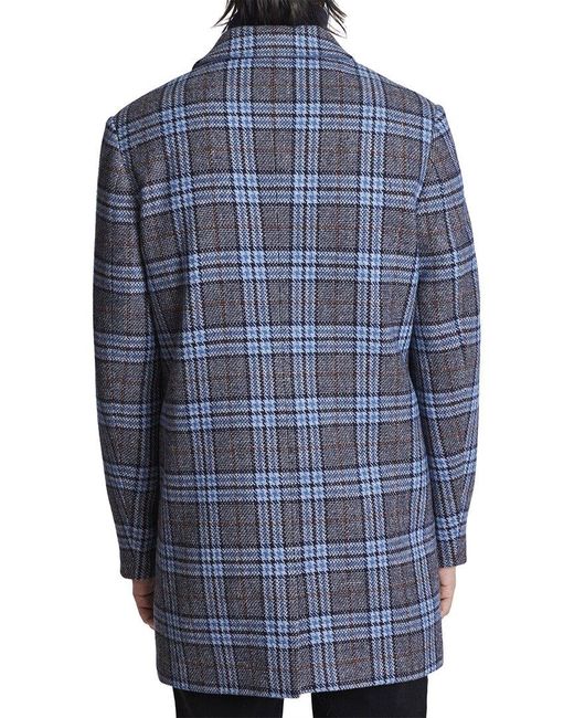 Paisley & Gray Blue Topper Wool-blend Coat for men