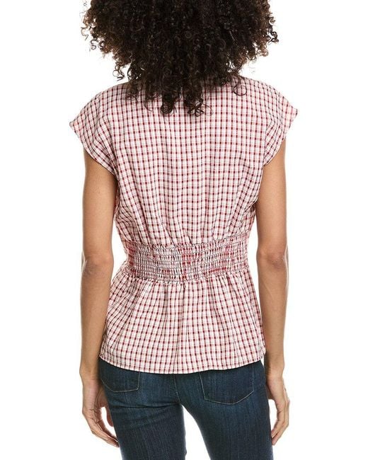 Max Studio Cap Sleeve Collared Shirt