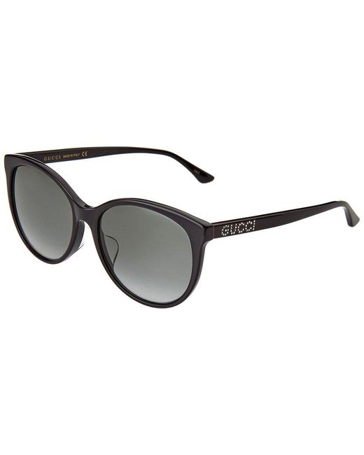 Gucci Black GG0729SA Asian Fit 001 Women's Sunglasses