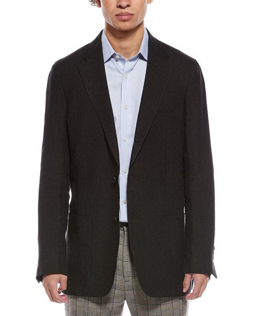 Todd Snyder Black Linen Madison Jacket for men