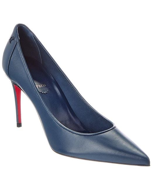 Christian Louboutin Blue Sporty Kate 85 Leather Pump