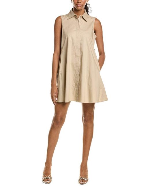 Kenneth Cole Natural Sleeveless Trapeze Mini Dress