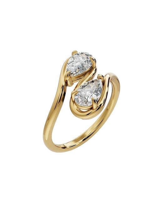 Lab Grown Diamonds Metallic 18K Plated 1.00 Ct. Tw. Lab-Grown Diamond Ring