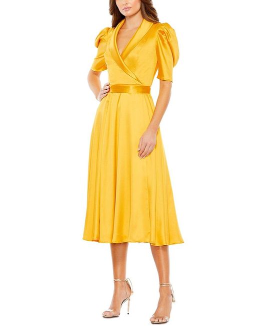 Mac Duggal Yellow A-line Dress