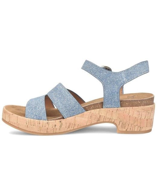 Söfft Blue Capri Leather Sandal