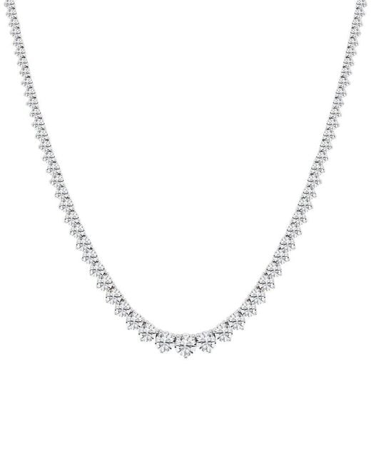 Lab Grown Diamonds Metallic 14K 12.00 Ct. Tw. Lab-Grown Diamond Riviera Necklace