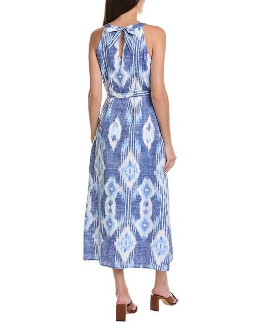 Tommy Bahama Blue Island Ikat Linen Maxi Dress