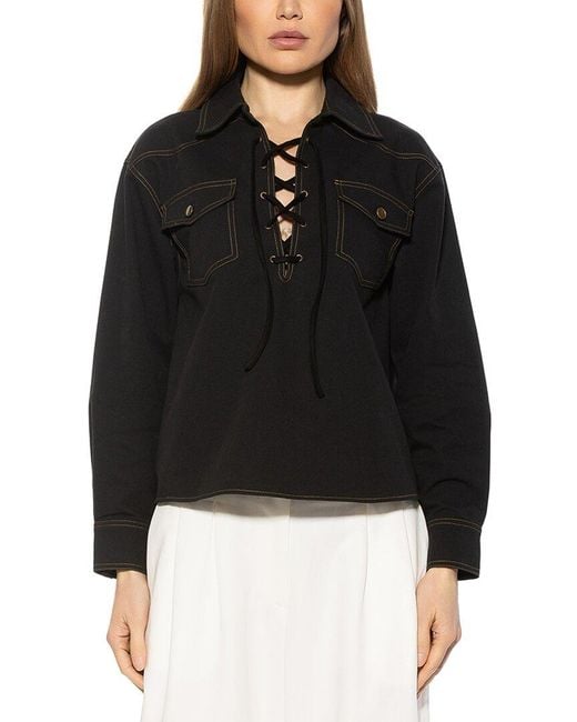 Alexia Admor Black Thalina Shirt