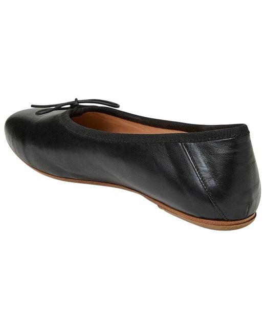 Jack Rogers Black Carlotta Leather Ballet Flat