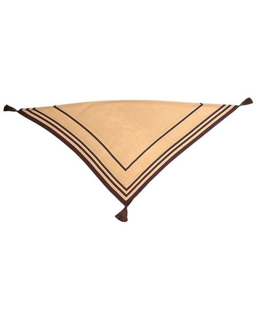Nicole Miller Natural Tassel Corner Scarf