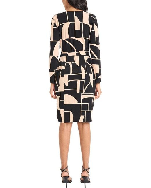 Maggy London Black Wrap Dress